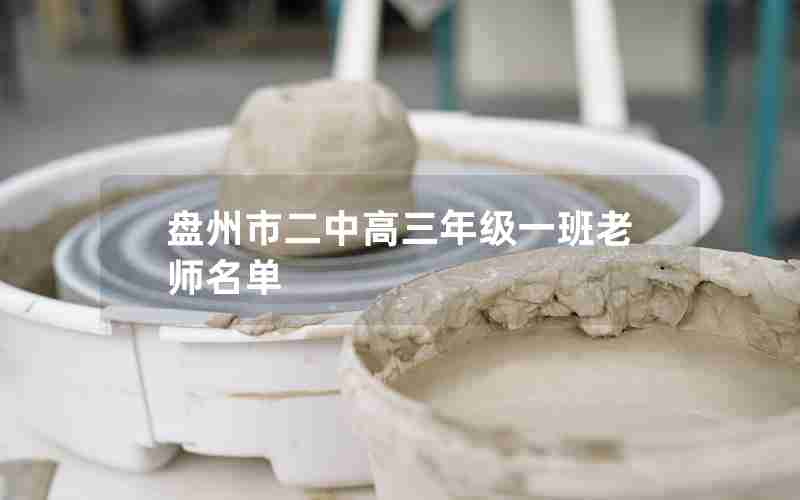 盘州市二中高三年级一班老师名单