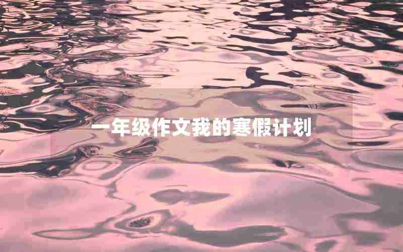 一年级作文我的寒假计划