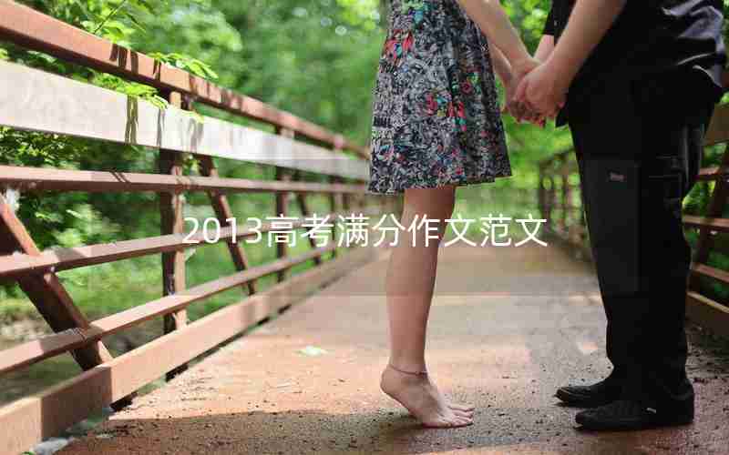 2013高考满分作文范文
