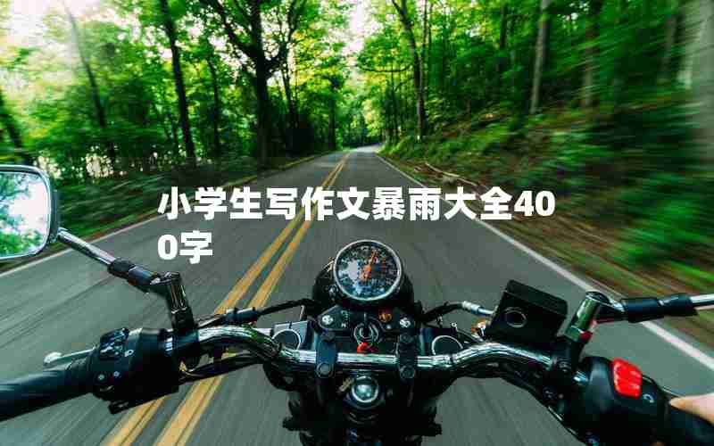小学生写作文暴雨大全400字