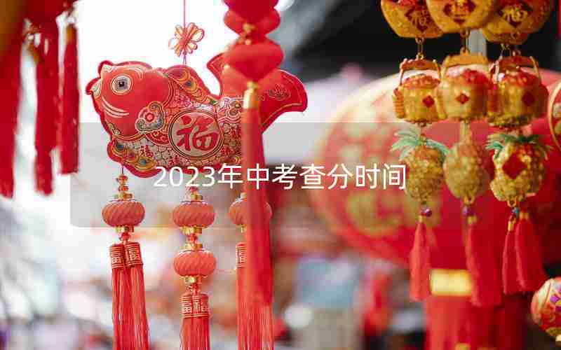 2023年中考查分时间