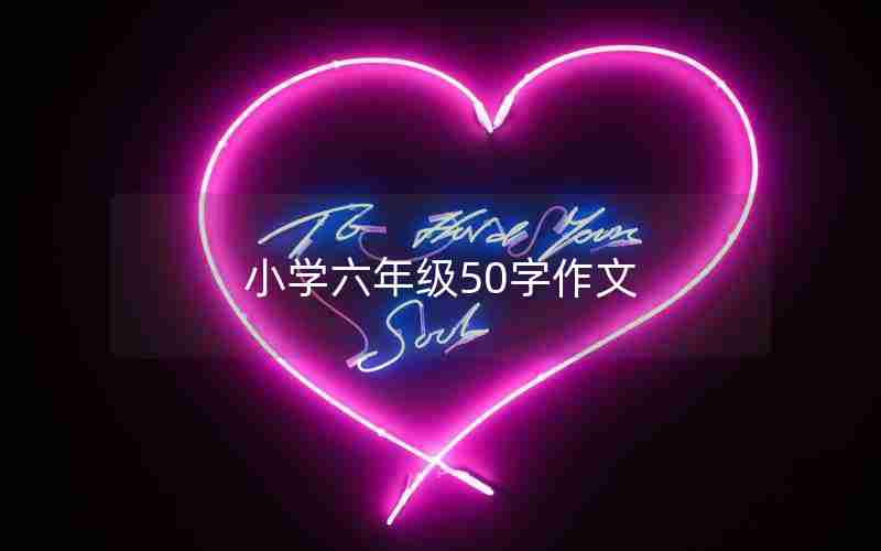 小学六年级50字作文
