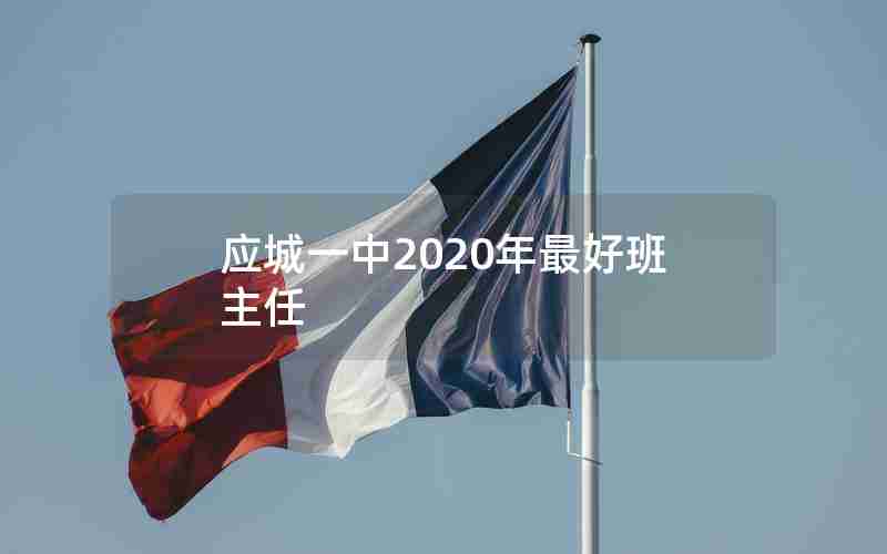 应城一中2020年最好班主任