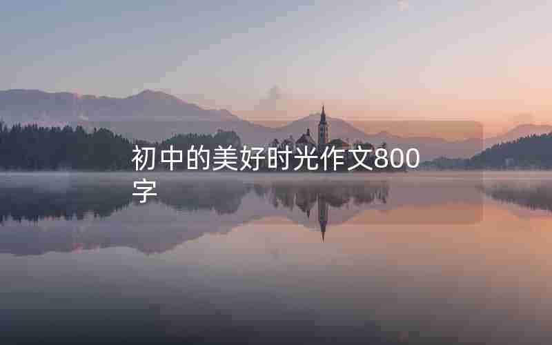 初中的美好时光作文800字