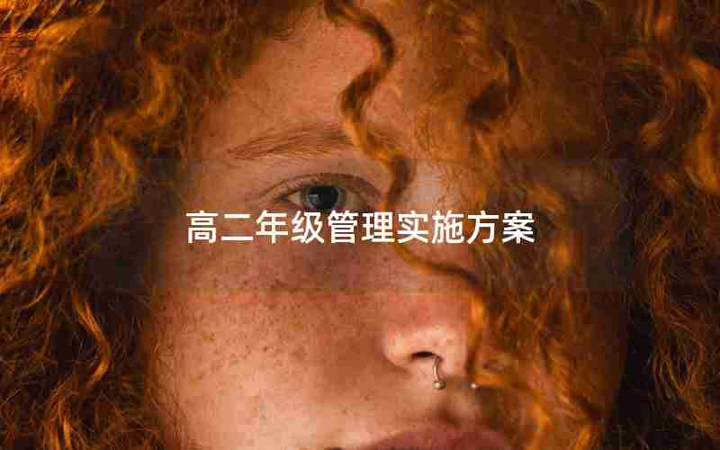高二年级管理实施方案