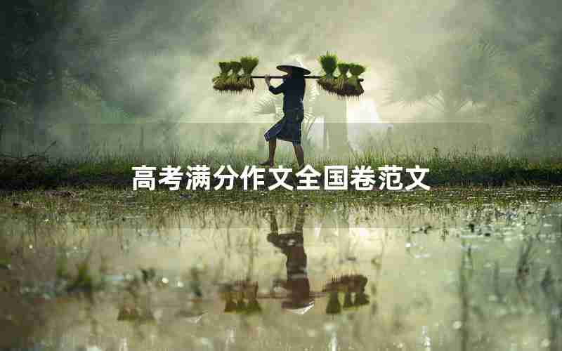 高考满分作文全国卷范文