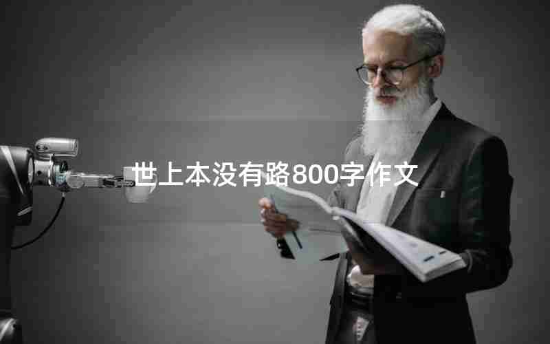 世上本没有路800字作文