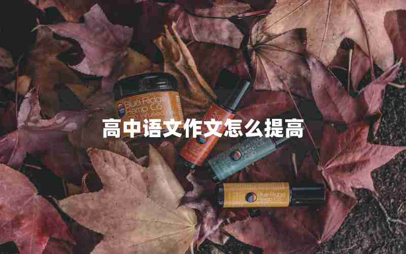 高中语文作文怎么提高