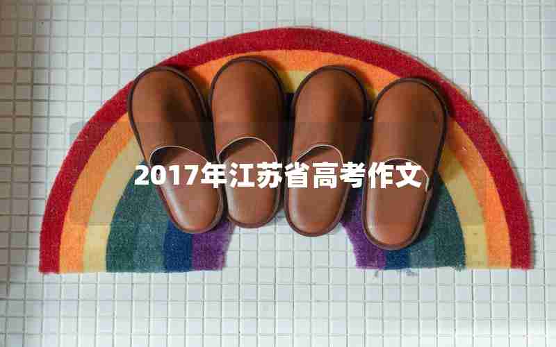 2017年江苏省高考作文