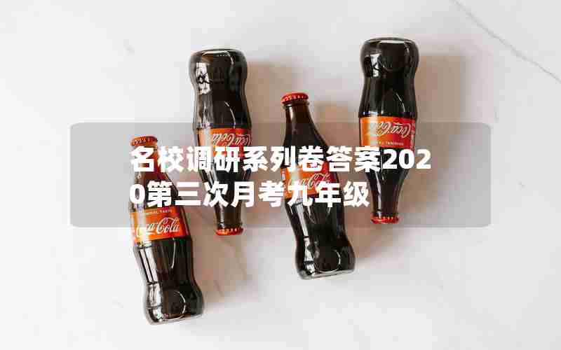 名校调研系列卷答案2020第三次月考九年级