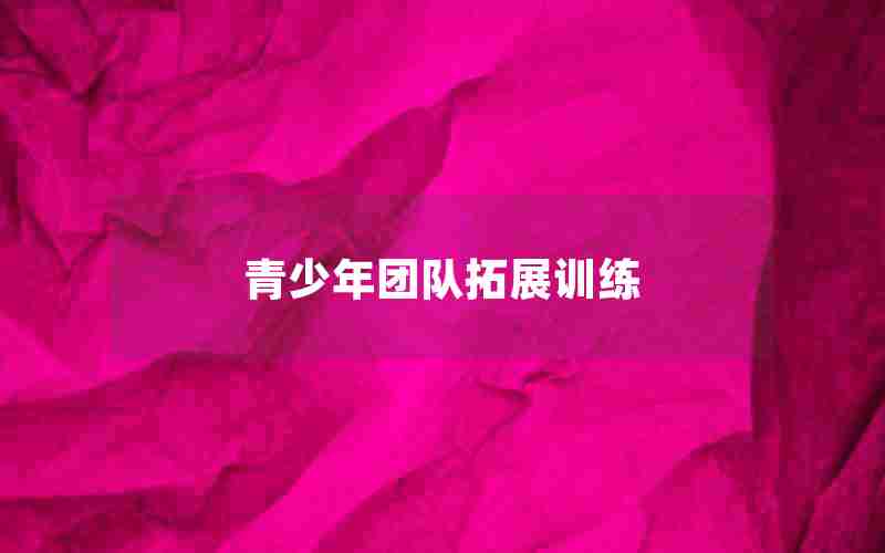 青少年团队拓展训练