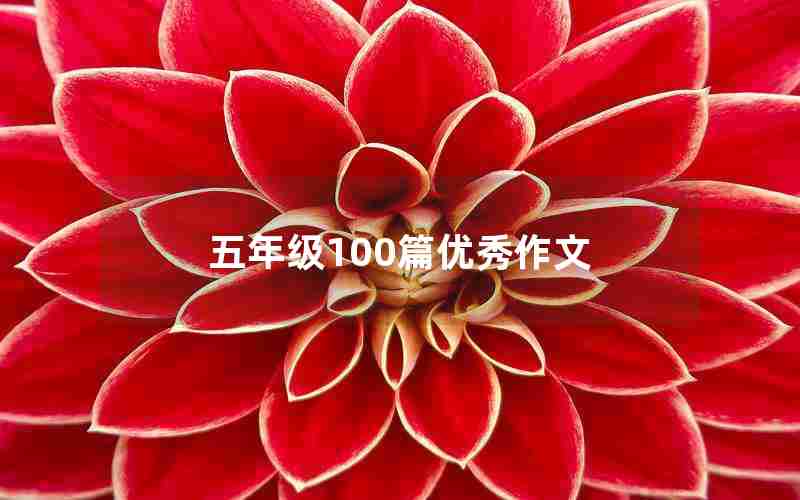 五年级100篇优秀作文