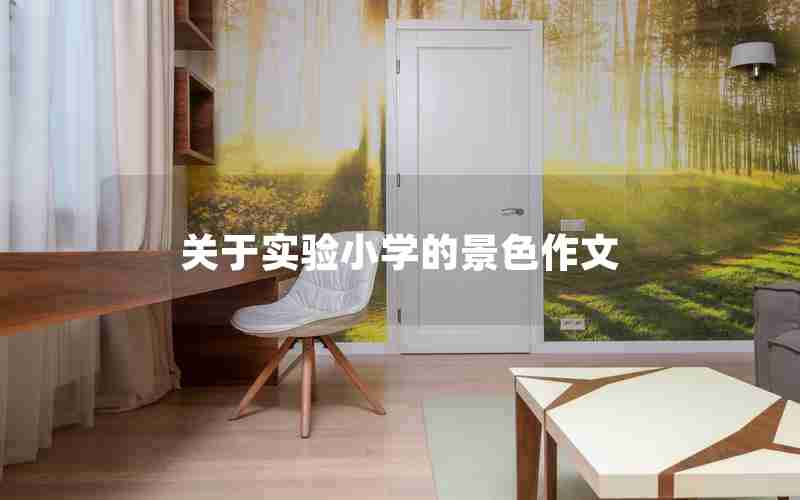 关于实验小学的景色作文