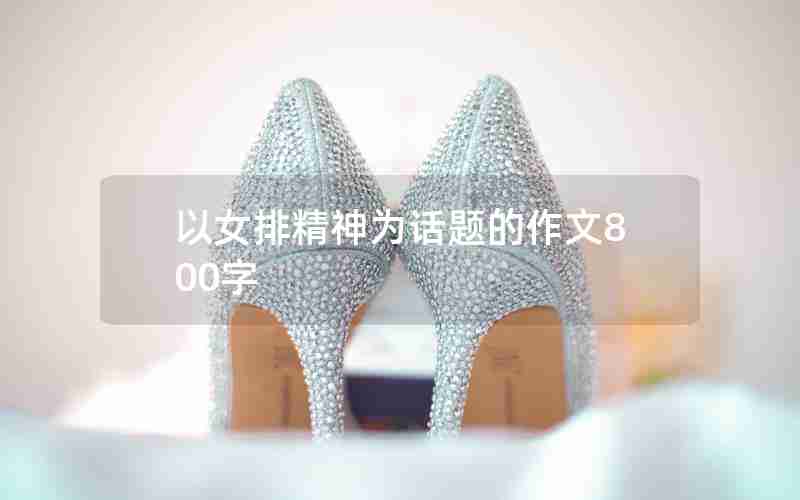 以女排精神为话题的作文800字
