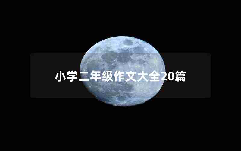 小学二年级作文大全20篇