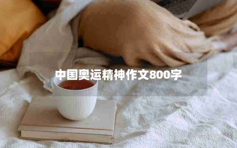 中国奥运精神作文800字
