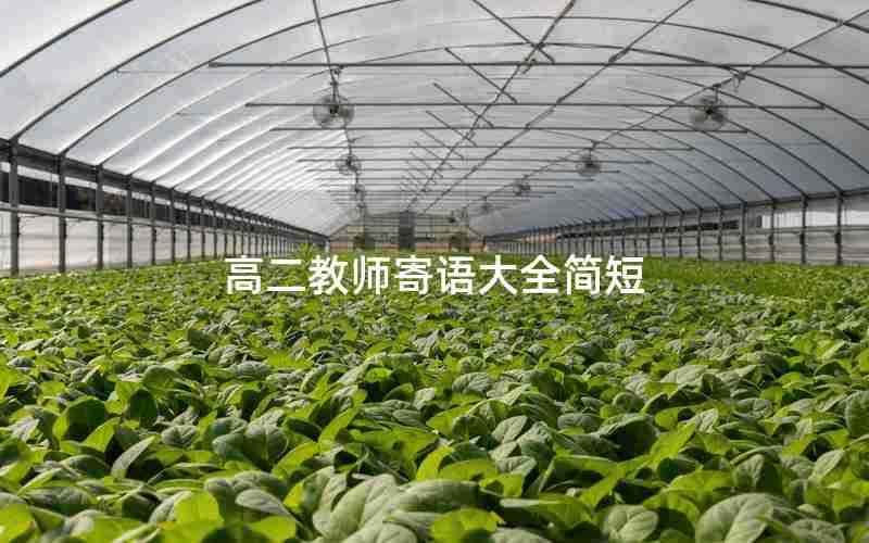 高二教师寄语大全简短