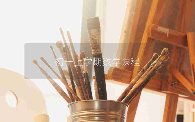 初一上学期数学课程