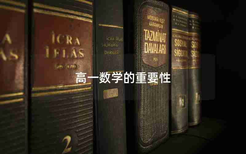 高一数学的重要性