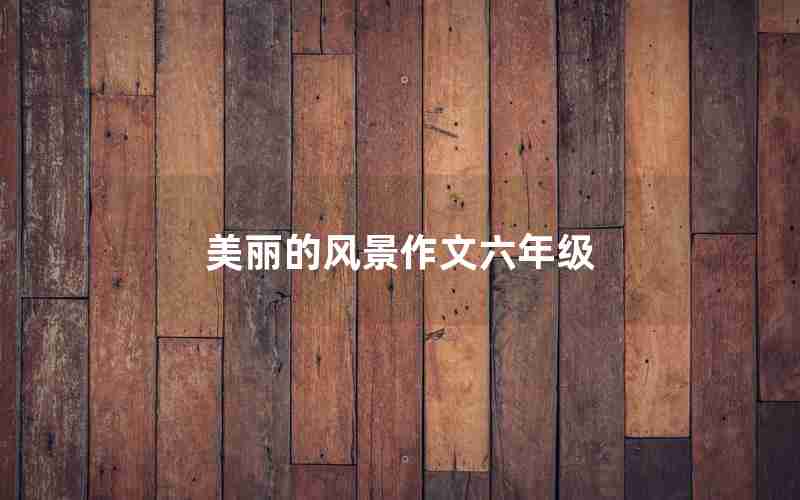 美丽的风景作文六年级