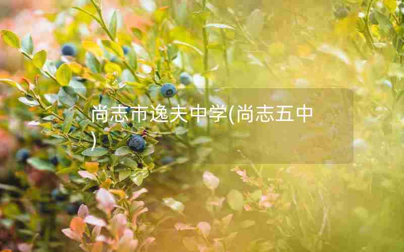 尚志市逸夫中学(尚志五中)