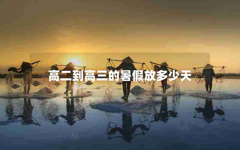 高二到高三的暑假放多少天