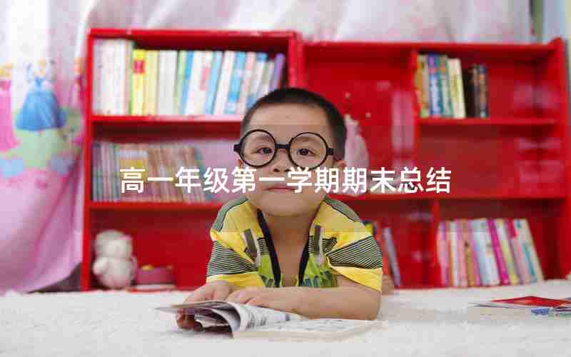 高一年级第一学期期末总结