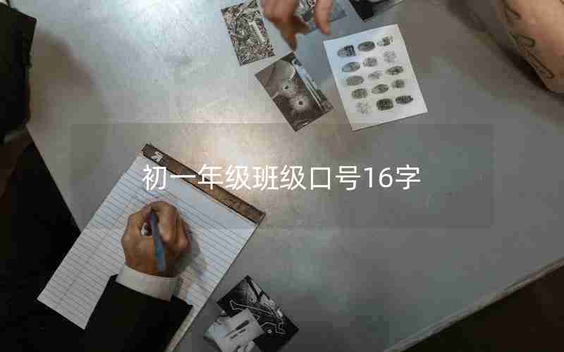 初一年级班级口号16字