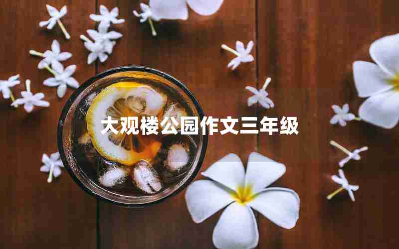 大观楼公园作文三年级