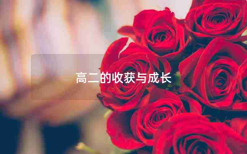 高二的收获与成长