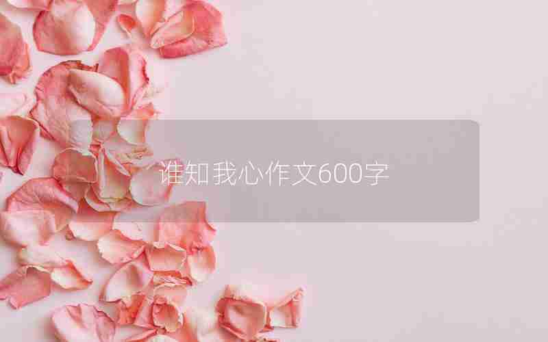 谁知我心作文600字