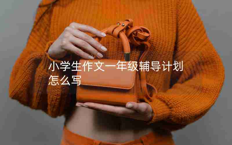 小学生作文一年级辅导计划怎么写