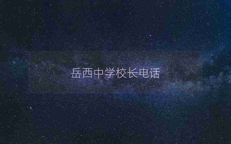 岳西中学校长电话