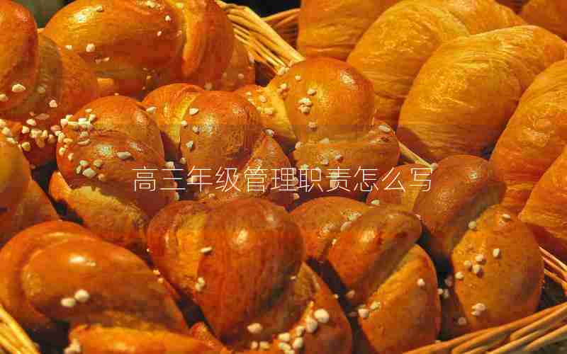 高三年级管理职责怎么写