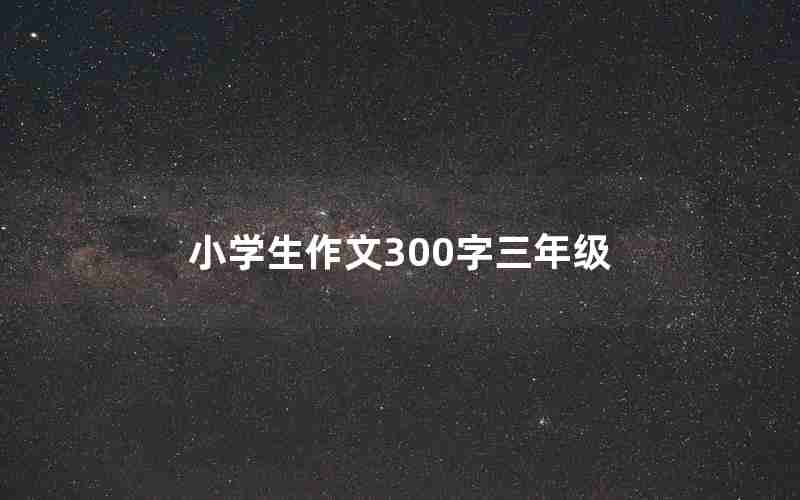 小学生作文300字三年级