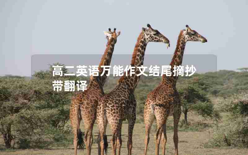 高二英语万能作文结尾摘抄带翻译