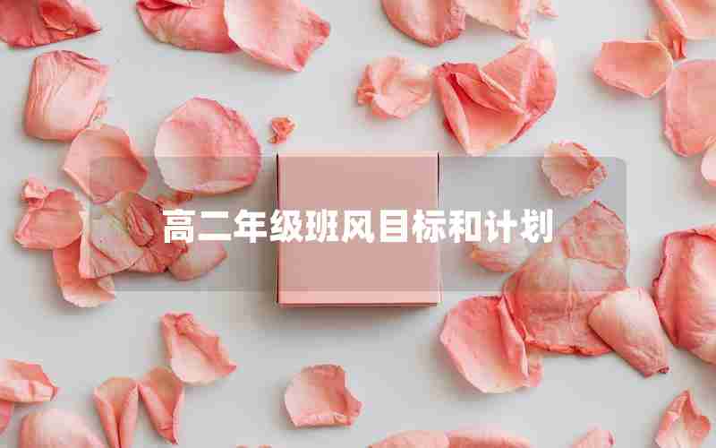 高二年级班风目标和计划
