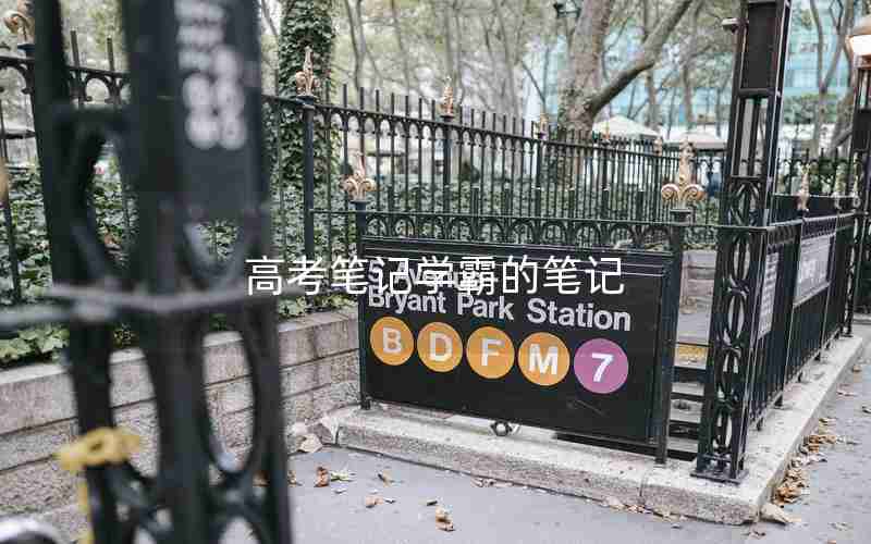 高考笔记学霸的笔记