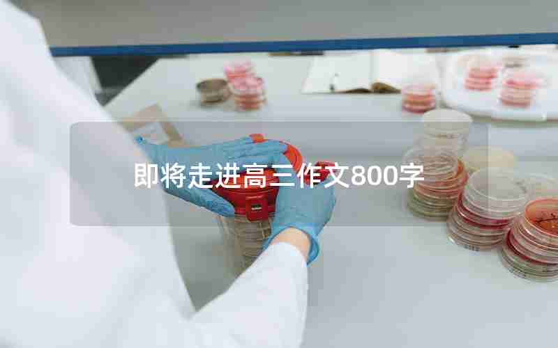 即将走进高三作文800字