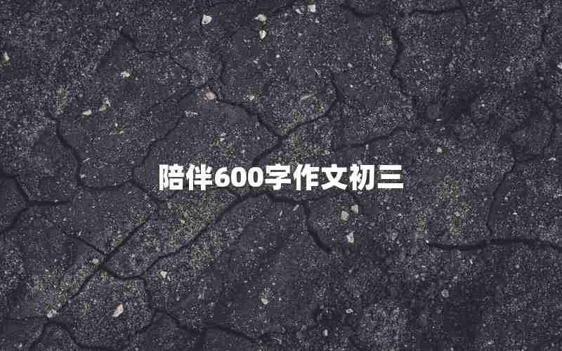 陪伴600字作文初三