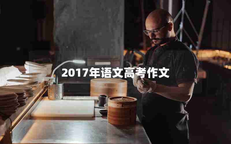 2017年语文高考作文