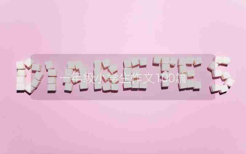 一年级小学生作文100篇
