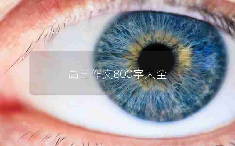 高三作文800字大全