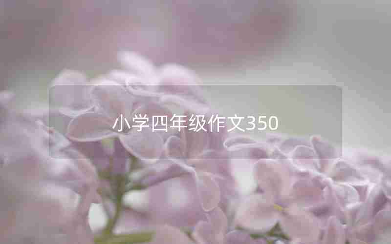 小学四年级作文350