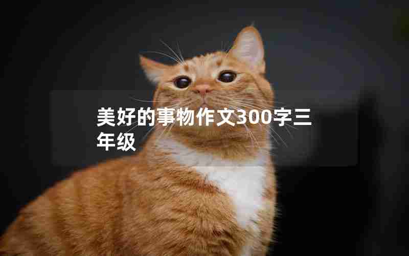 美好的事物作文300字三年级