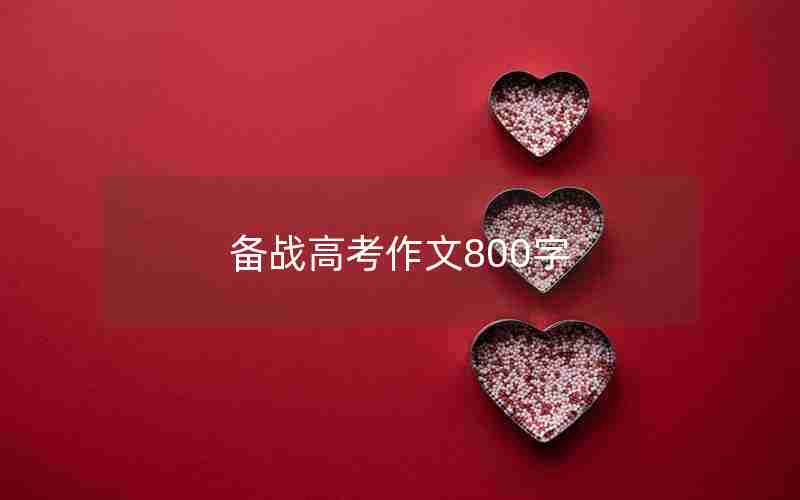 备战高考作文800字
