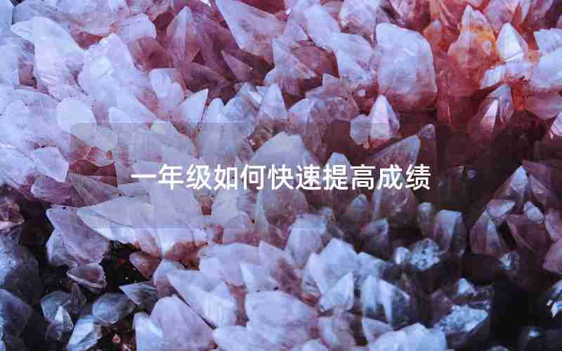 一年级如何快速提高成绩