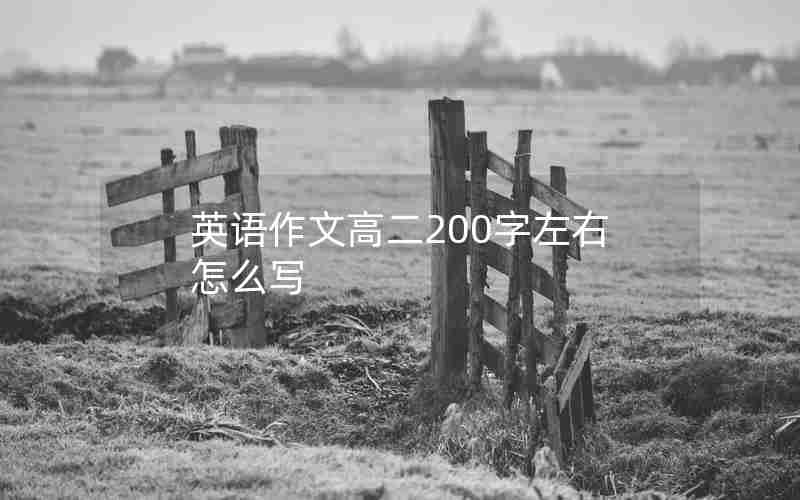 英语作文高二200字左右怎么写