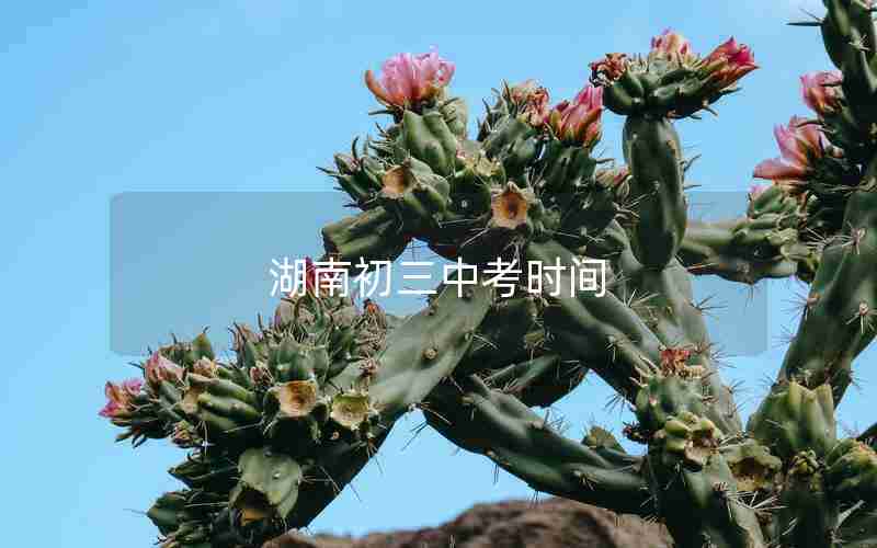 湖南初三中考时间