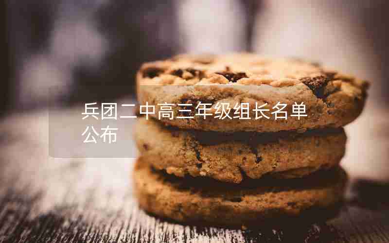 兵团二中高三年级组长名单公布
